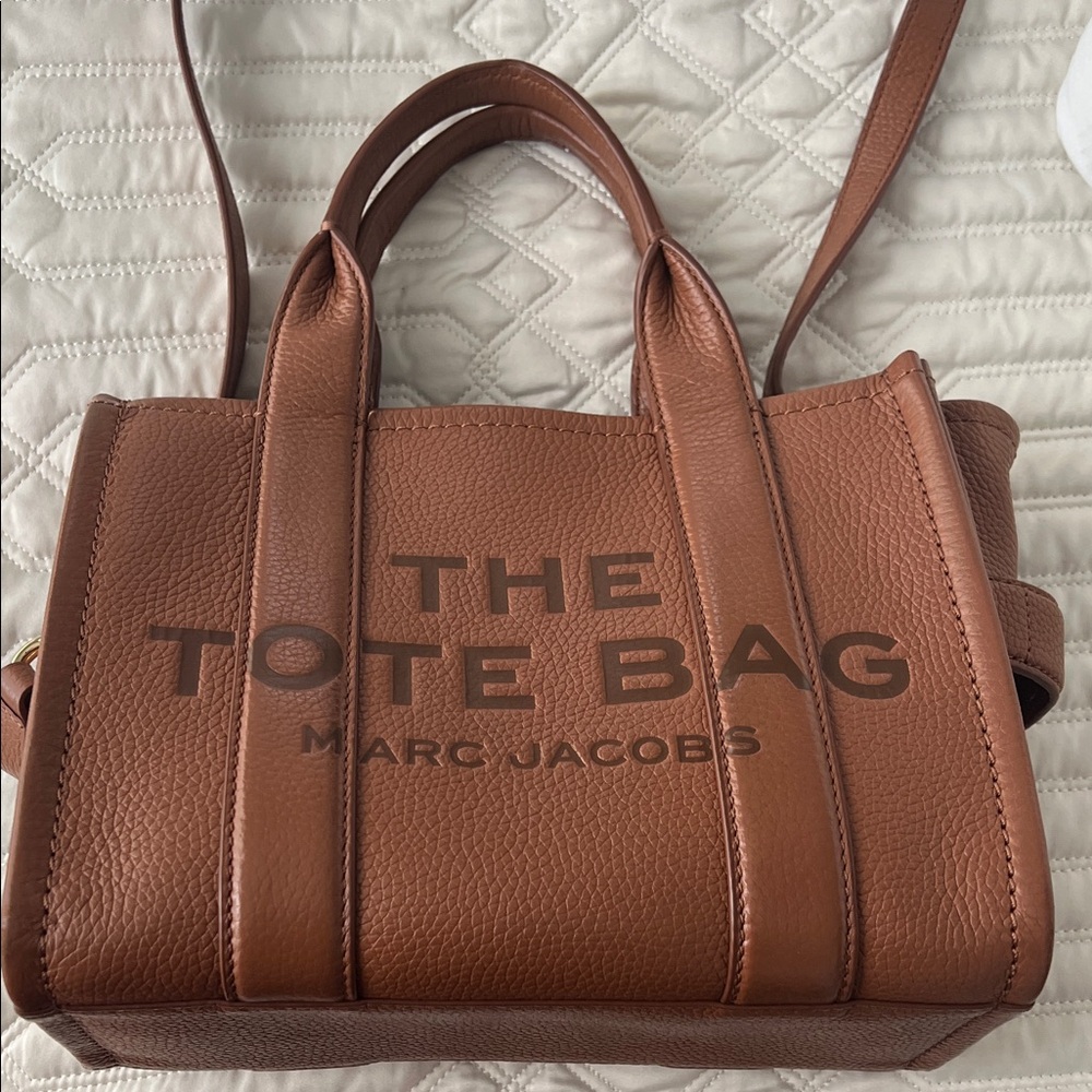 Small Marc Jacobs Leather Tote Bag-Argan oil color